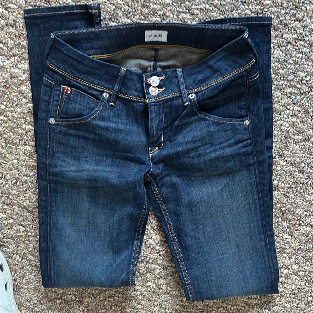 Hudson Jeans Blue Skinny Denim with Subtle Fading - Picture 5 of 7